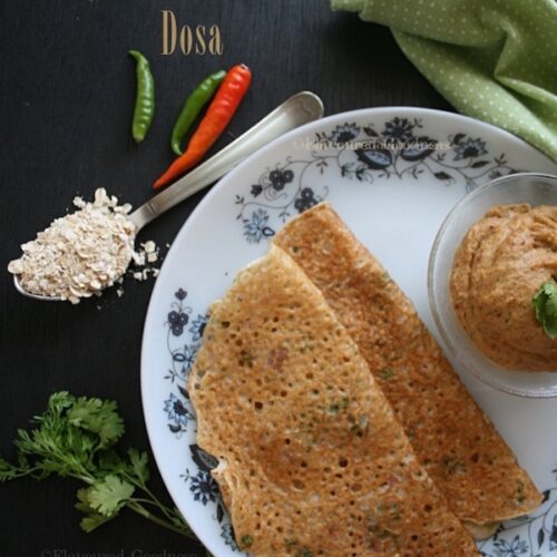 Instant Oats Dosa | Oats Dosa Recipe