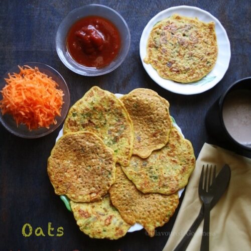 Oats Masala Pancake Recipe