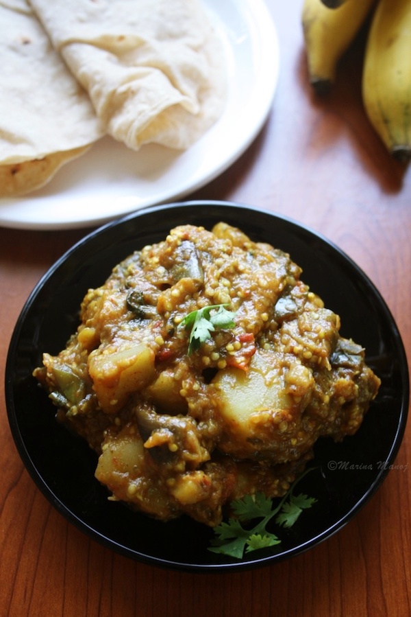 Baingan Aloo Sabzi – No onion no garlic recipe | Brinjal Potato Curry