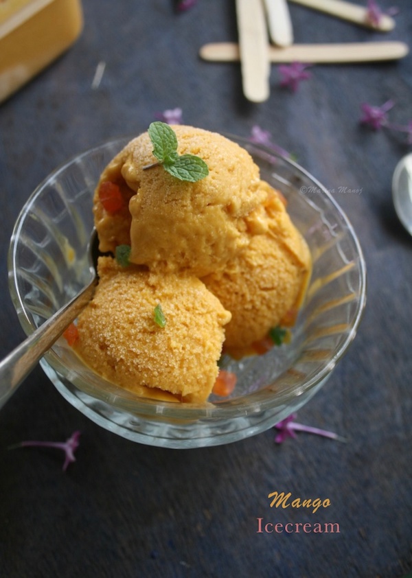 Mango Icecream Recipe | How to make Mango Icecream without condensed milk